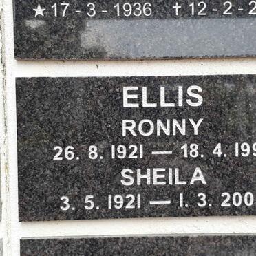 ELLIS Ronny 1921-1997 &amp; Sheila 1921-2003