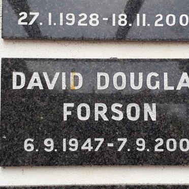 FORSON David Douglas 1947-2001