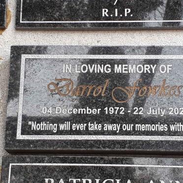 FOWKES Darrol 1972-2021