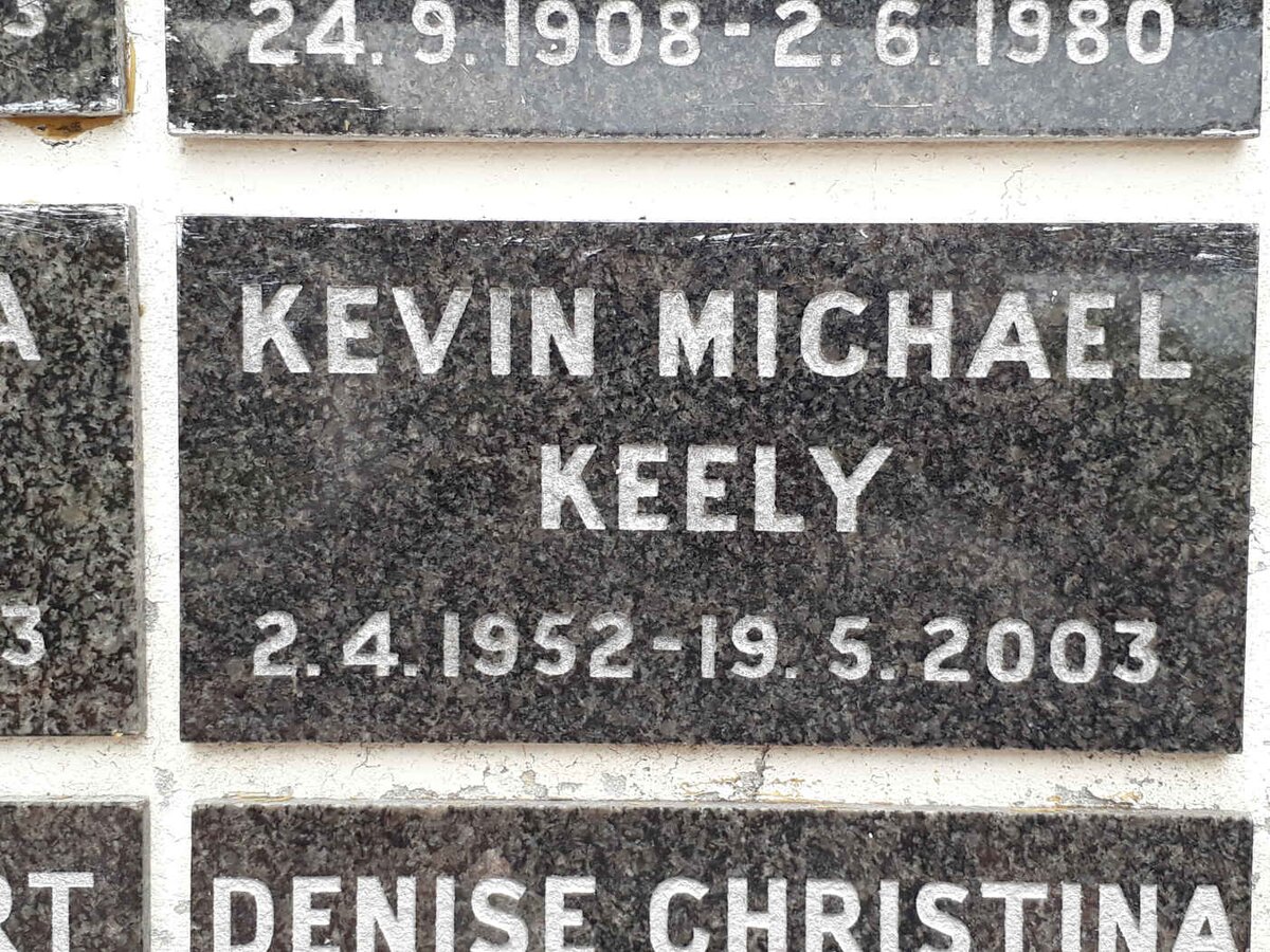 KEELY Kevin Michael 1952-2003