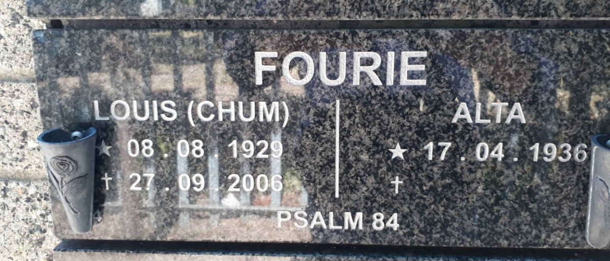 FOURIE Louis 1929-2006 &amp; Alta 1936-