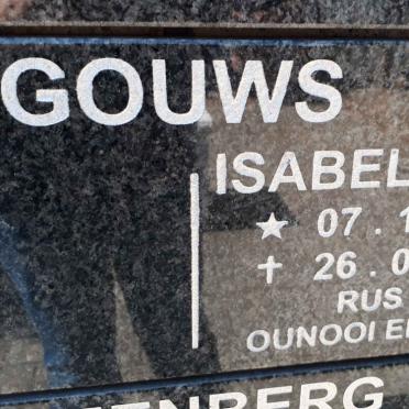 GOUWS Isabel Susan 1958-2011