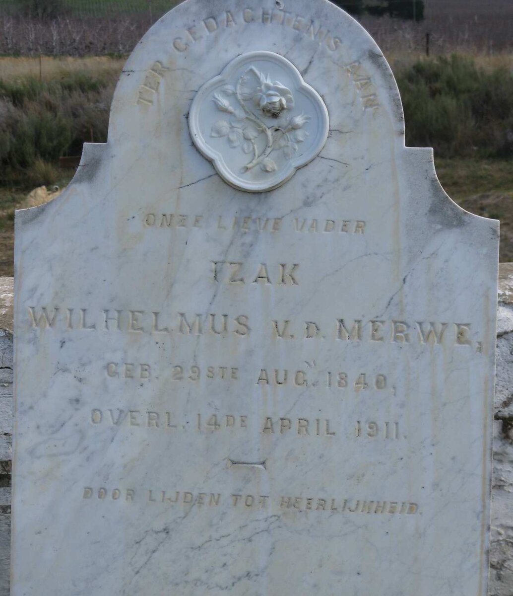 MERWE Izak Wilhelmus, v.d. 1840-1911
