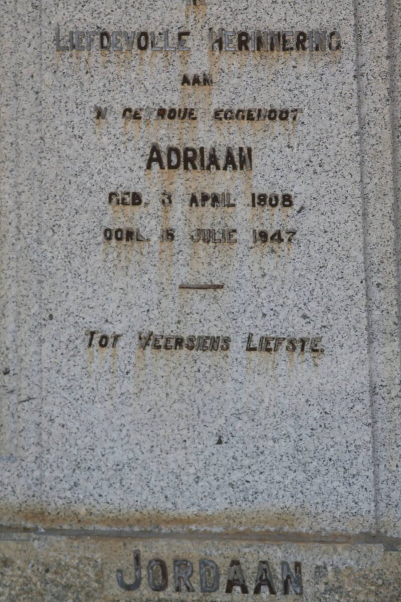 JORDAAN Adriaan 1908-1947