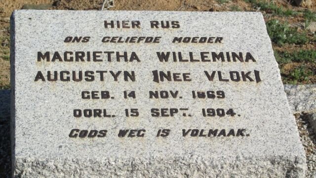 AUGUSTYN Magrietha Willemina nee VLOK 1869-1904