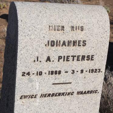 PIETERSE Johannes J.A. 1868-1923