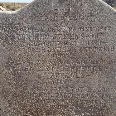 PIETERSE Sophia Christina nee STEENKAMP 18?7-1890