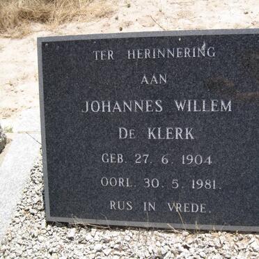 KLERK Johannes Willem, de 1904-1981