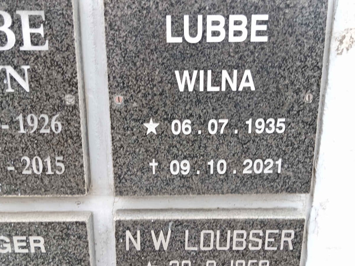 LUBBE Wilna 1935-2021