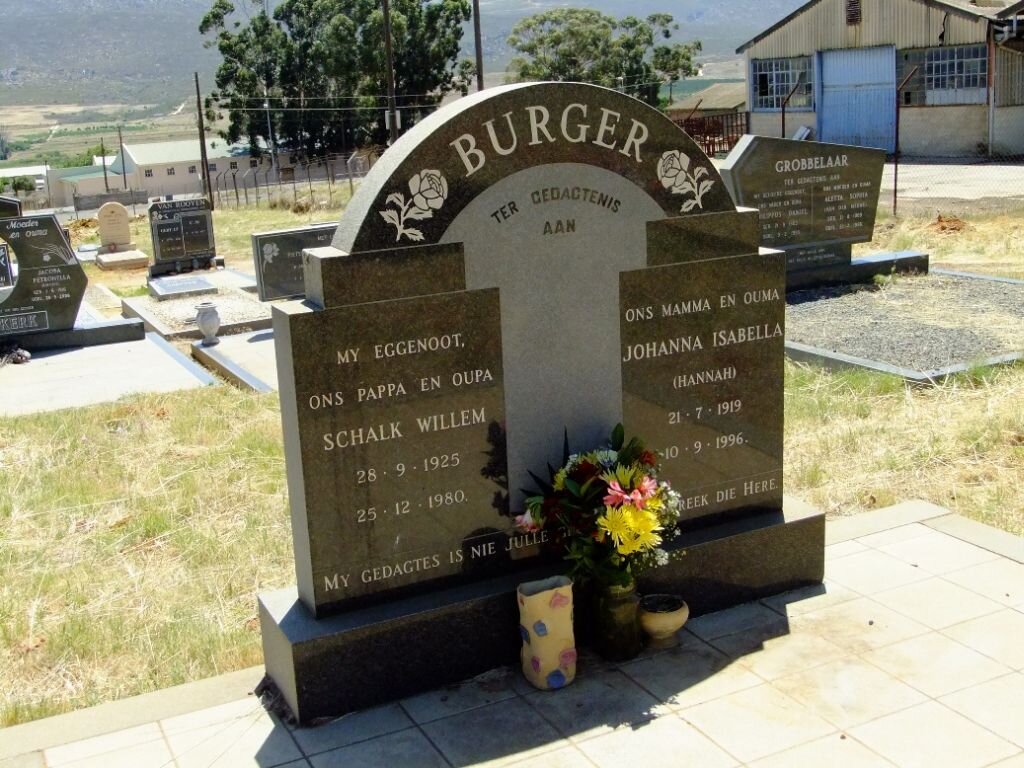BURGER Schalk Willem 1925-1980 &amp; Johanna Isabella 1919-1996