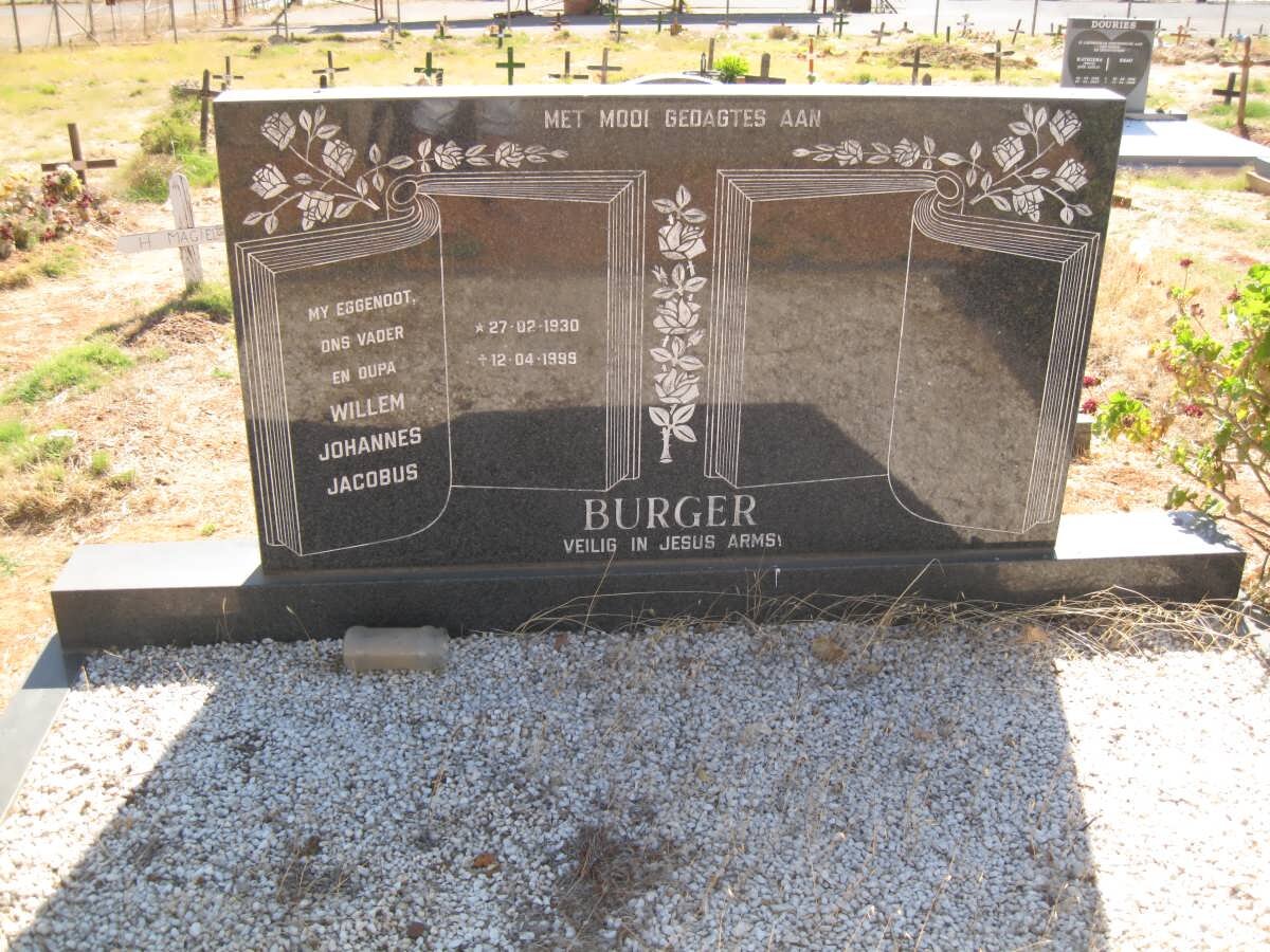 BURGER Willem Johannes Jacobus 1930-1999