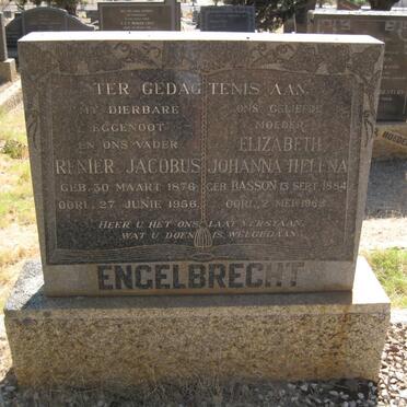 ENGELBRECHT Renier Jacobus 1876-1956 &amp; Elizabeth Johanna Helena BASSON 1884-1962