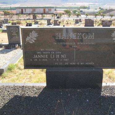 HANEKOM J.H.N. 1926-1987