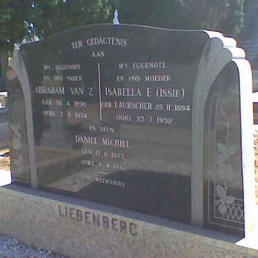 LIEBENBERG Abraham van Z. 1890?-1974 &amp; Isabella LAUBSCHER 1894-1952 :: LIEBENBERG Daniel Michiel 1923-1962