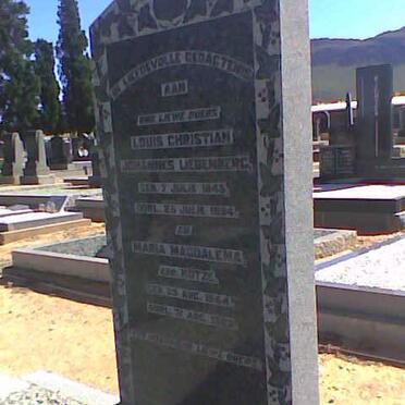 LIEBENBERG Louis Christian Johannes 1845-1984 &amp; Maria Magdalena KOTZE 1944-1983