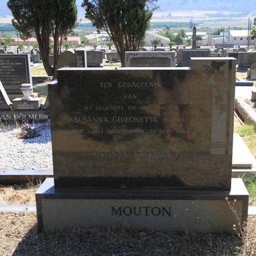 MOUTON Christiaan Johannes P. -1967 &amp; Susanna Gideonetta 1893-1965