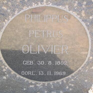 OLIVIER Phillipus Petrus 1892-1969