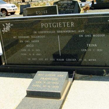POTGIETER Nico 1931-1983 &amp; Trina 1932- :: POTGIETER Francois 1953-1956