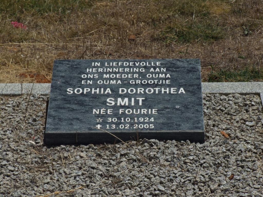 SMIT Sophia Dorothea nee FOURIE 1924-2005