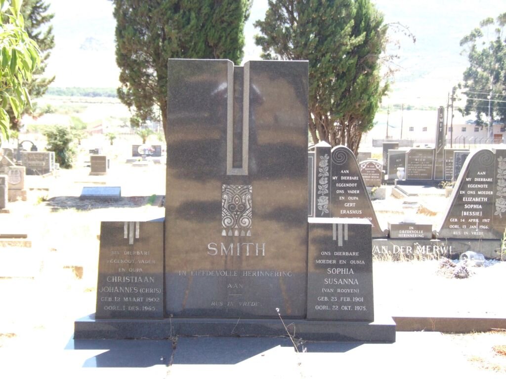 SMITH Christiaan Johannes 1902-1965 &amp; Sophia Susanna VAN ROOYEN 1901-1975