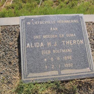 THERON Alida H.J. nee BOLTMAN 1896-1992