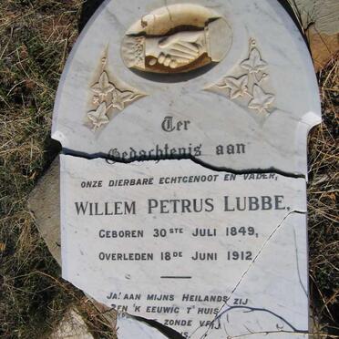 LUBBE Willem Petrus 1849-1912