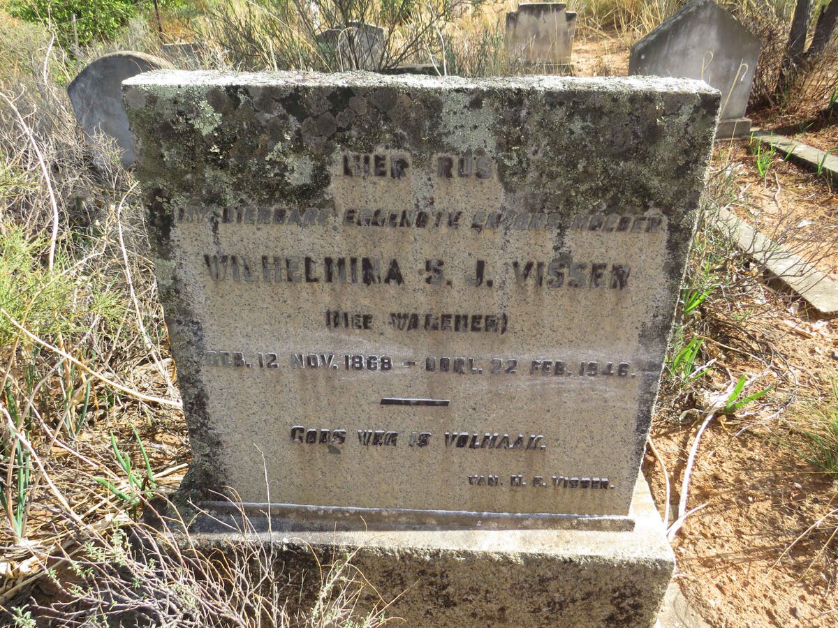 VISSER Wilhelmina S.J. nee WAGENER 1869-1946