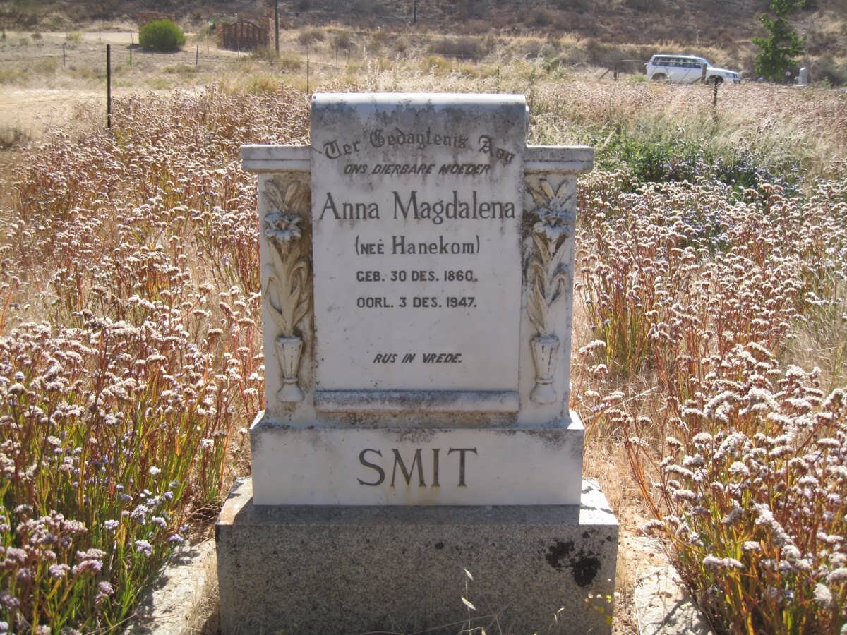 SMIT Anna Magdalena nee HANEKOM 1860-1947