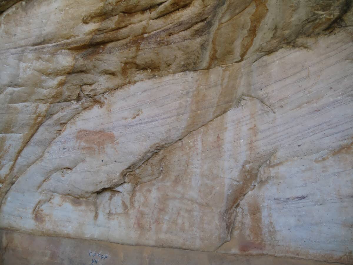 3. Bushman/San drawings at the gravesite of C. Louis LEIPOLDT, Clanwilliam