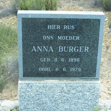 BURGER Anna nee VAN DER MERWE 1898-1979