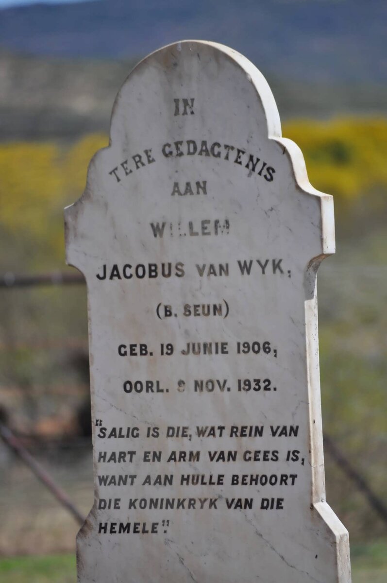 WYK Willem Jacobus, van 1906-1932