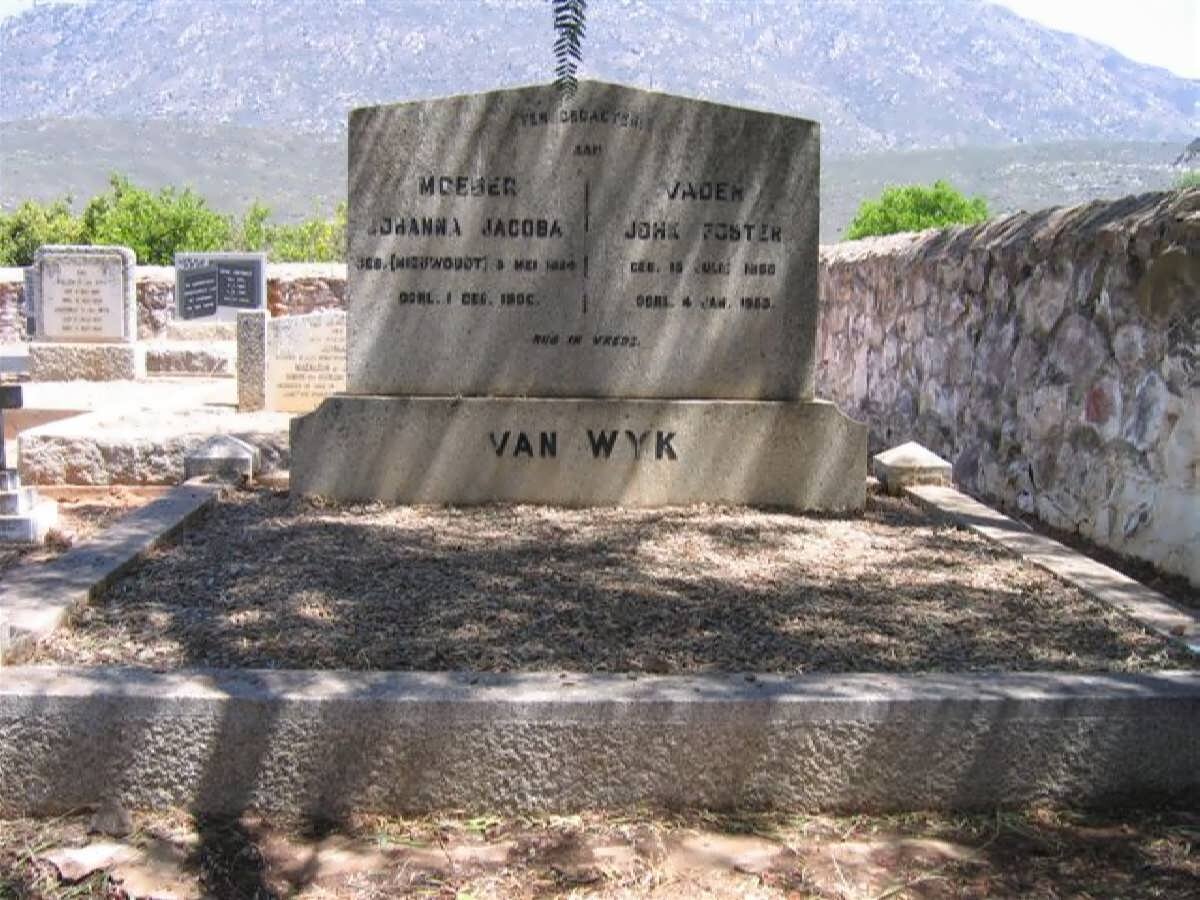 WYK John Foster, van 18??-1953 &amp; Johanna Jacoba NIEUWOUDT 18??-1906