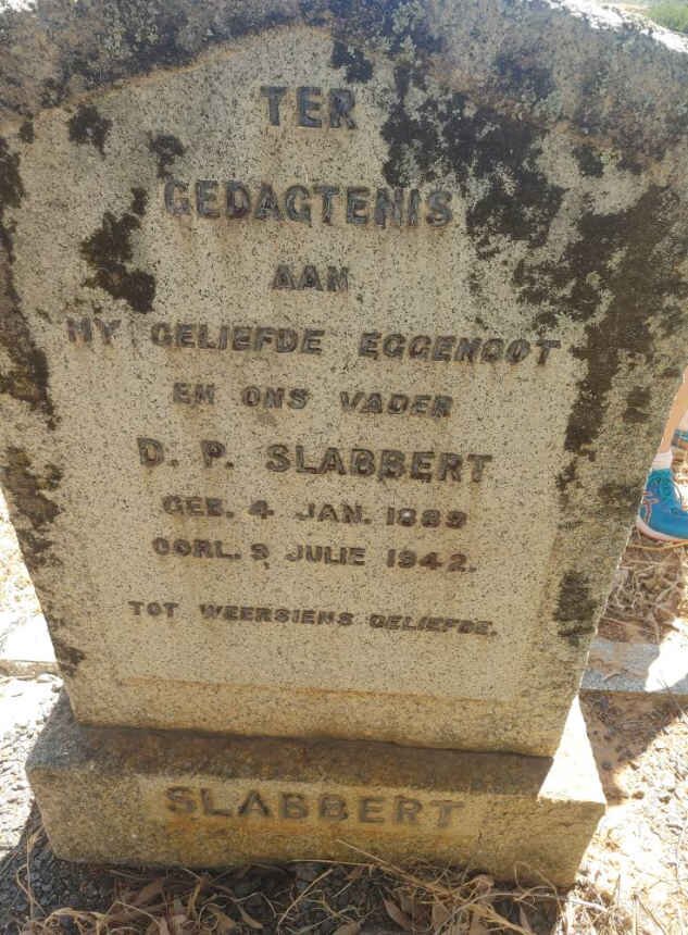 SLABBERT D.P. 1889-1942