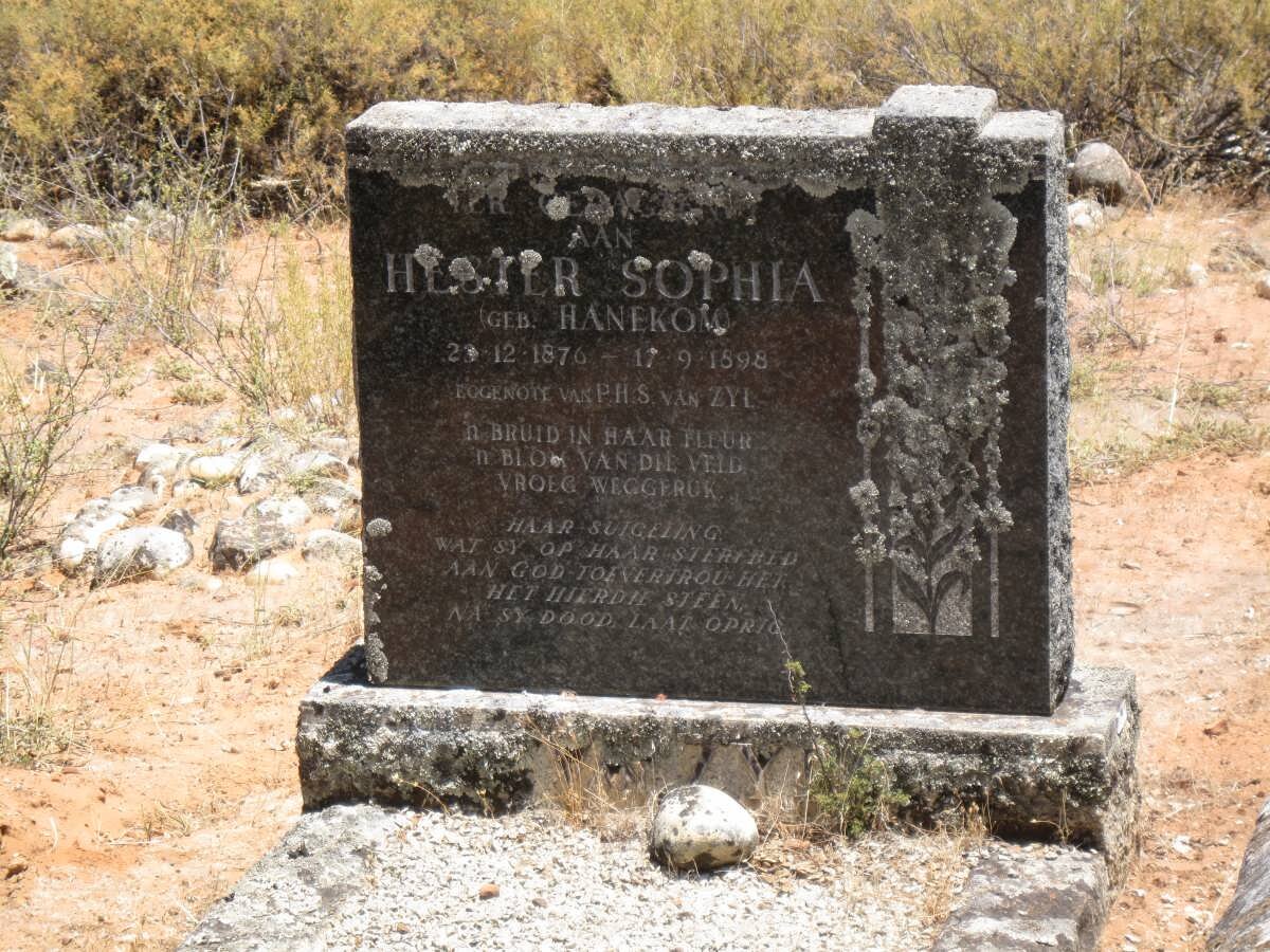 HANEKOM Hester Sophia 1876-1898