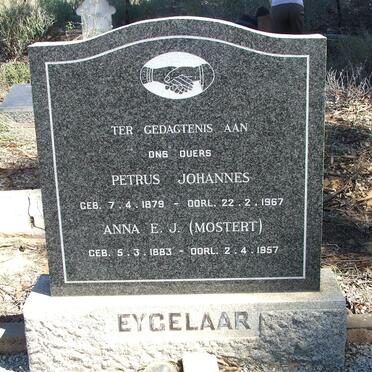 EYGELAAR Petrus Johannes 1879-1967 &amp; Anna E.J. MOSTERT 1883-1957
