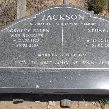 JACKSON Stuart 1926-2007 &amp; Dorothy Ellen ROBERTS 1925-2009
