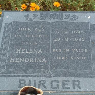 BURGER Helena Hendrina 1898-1985