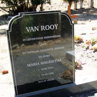 ROOY Maria Magrietha, van 1919-1998
