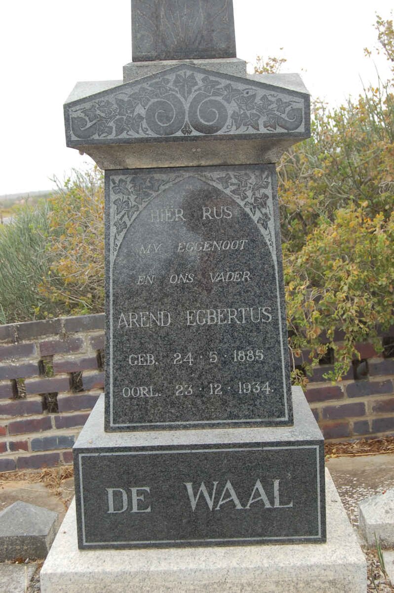 WAAL Arend Egbertus, de 1885-1934