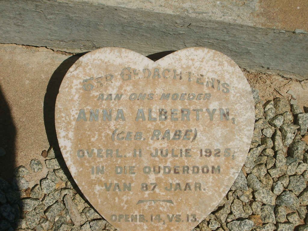 ALBERTYN Anna nee RABE -1925