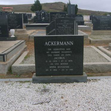 ACKERMANN Jacobus 1905-1978 &amp; Anna POTGIETER 1914-1981