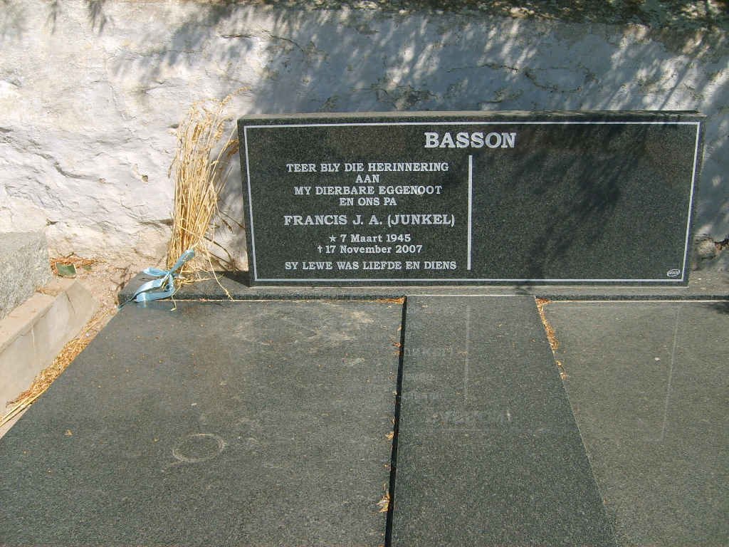 BASSON Francis J.A. 1945-2007