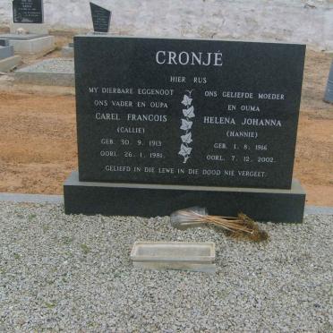 CRONJÉ Carel Francois 1913-1981 &amp; Helena Johanna 1916-2002