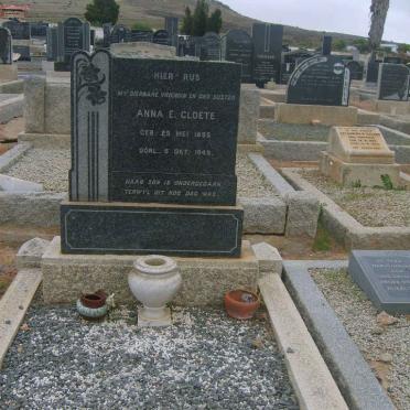 CLOETE Anna E. 1884-1949