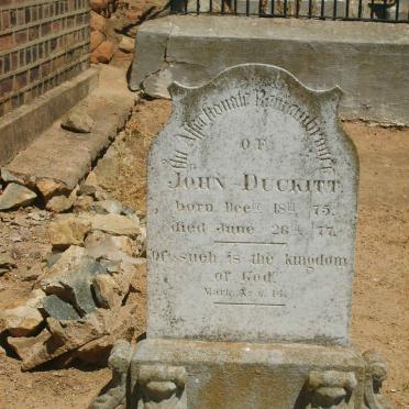 DUCKITT John 1875-1877