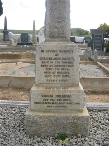 DUCKITT Charles John 1845-1935 &amp; Maria Johanna VAN DER RIET 1855-1941