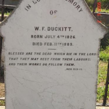 DUCKITT W.F. 1826-1885