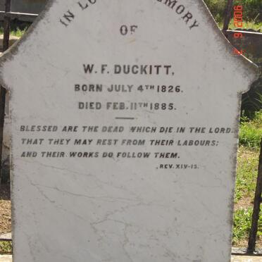 DUCKITT W.F. 1826-1885