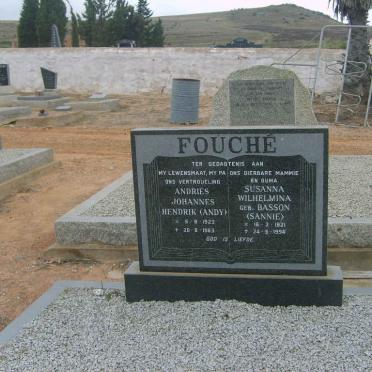 FOUCHÉ Andries Johannes Hendrik 1923-1983 &amp; Susanna Wilhelmina BASSON 1921-1994