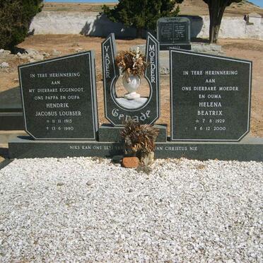 GENADE Hendrik Jacobus Loubser 1915-1990 &amp; Helena Beatrix 1929-2000 